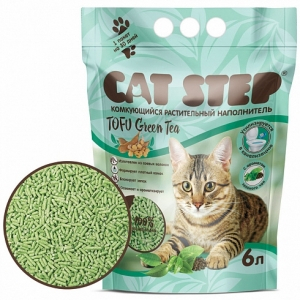 Cat Step Tofu Green Tea Растительный комкующийся наполнитель